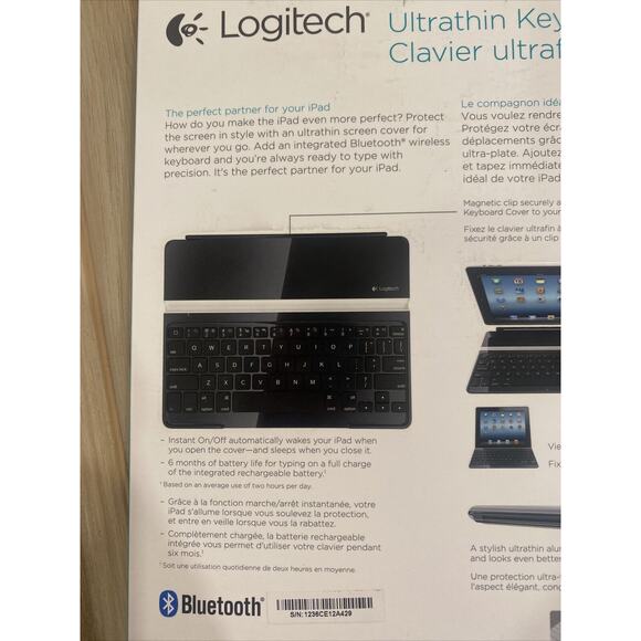 Logitech Ultrathin Keyboard Cover For iPad 2 or iPad (3rd Generation) Bluetooth - Picture 5 of 8